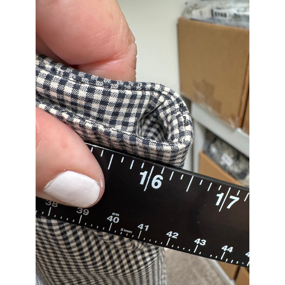 Ann Taylor LOFT Gingham Sheath Dress Womens 6 Black White Plaid Bow Retro‎ 90s - Picture 7 of 13